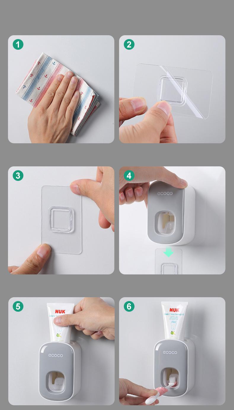 Wall Mounted Automatic Toothpaste Holder