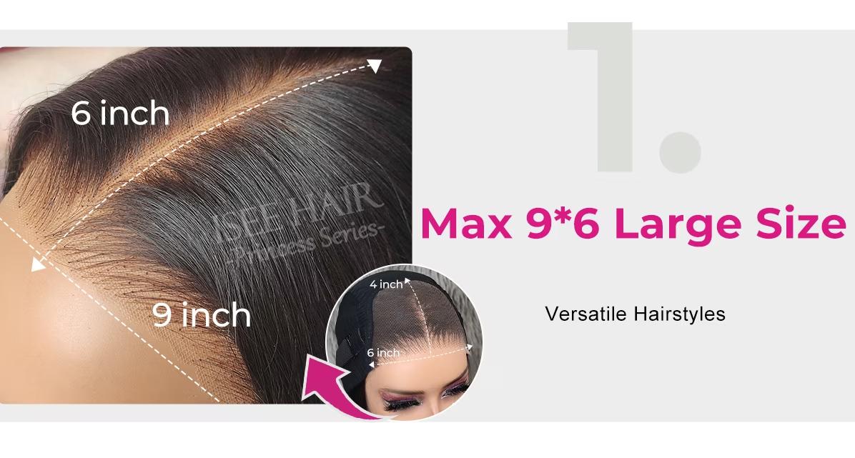 ISEE M-Cap Wear Go Kinky Straight Glueless Wig 9x6 Pre Bleached Tiny Knots Yaki Straight HD Lace Wig Xmas Gift for Girlfriend/Wife/Family #SpringStatements