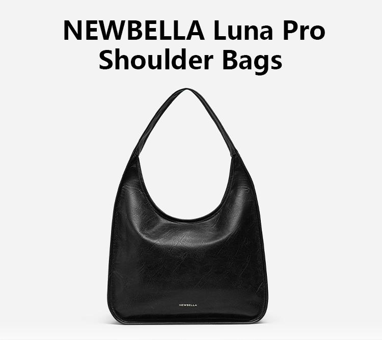 NEWBELLA Luna Pro Shoulder Bag in PU Leather - Sleek Solid Color Top Handle Bag with Zipper Closure for School & Commute - 48x12x44 cm dealsforyoudaysFallFreshness, Elegant Commuter Bag, Pu Tote Satchel