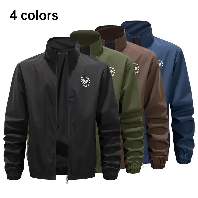 Men’s zip-up retro turn-down collar jacket, loose casual outerwear, vintage workwear jacket, comfortable and versatile, outdoor leisure sports commuter jacket