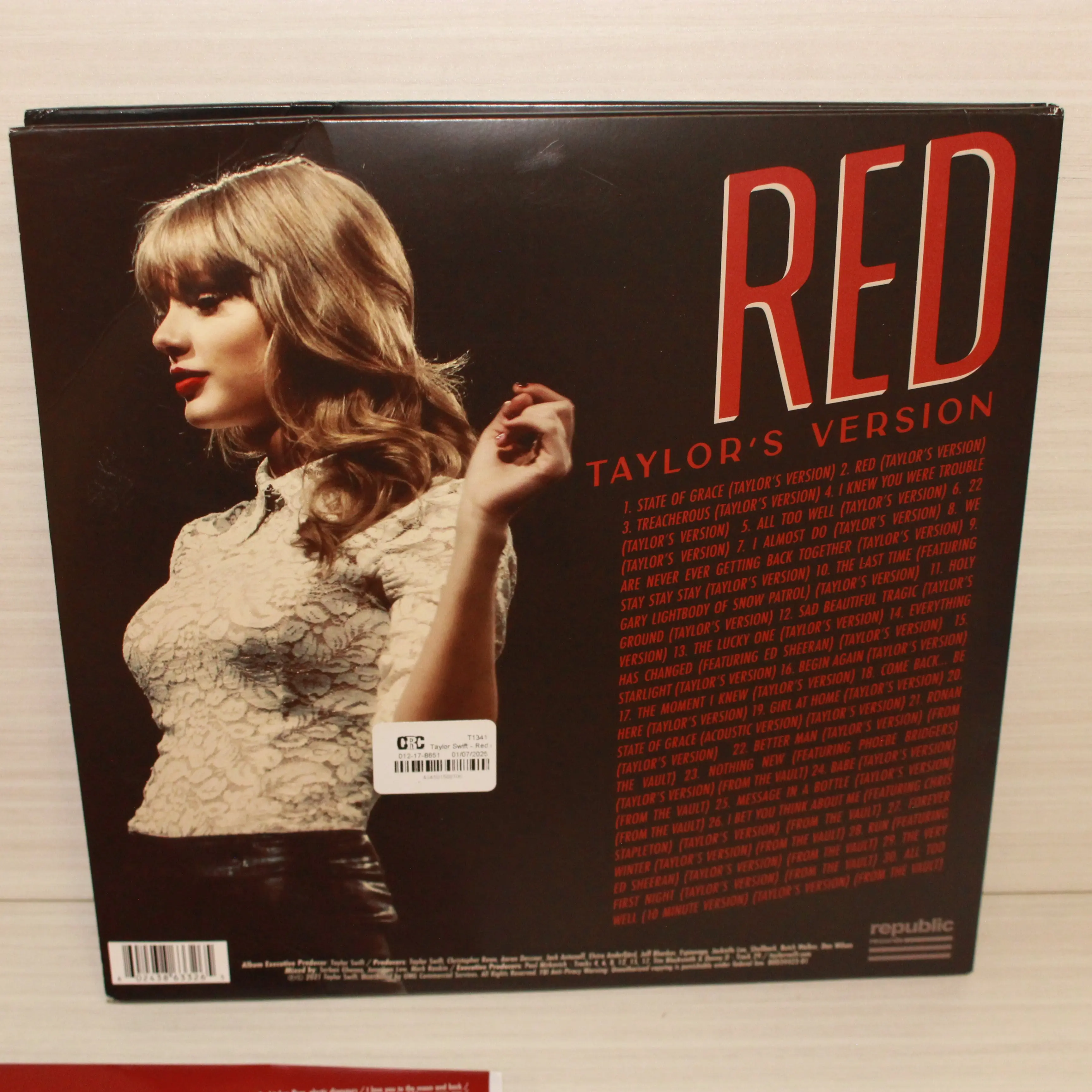 Taylor Swift - Red (Taylor's Version) (2023, Republic Records) Vinyl Record VG+/VG+