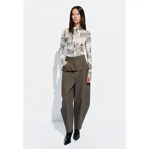 URBAN REVIVO Trousers UWJ650057 Casual Outfit 2025 Women Clothing Girl Elegant Fashion Trendy and Versatile OOTD Minimalist Womenswear,summervibes