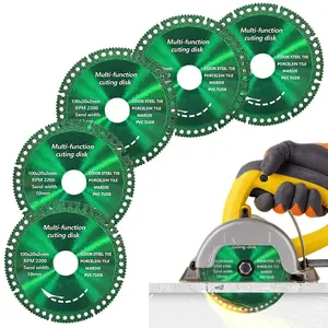 4 Inch Indestructible Disc for Grinder, ‎1/5 Pack Indestructible Disc 2.0 for Angle Grinder 4''-Cut Everything in Seconds, Cutting Discs for Smooth Cutting, Chamfering, Grinding Materials