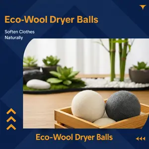 Sandbar SUDS 100% Wool Dryer Ball | Eco-Friendly Fabric Softener Alternative | Reduces Static & Drying Time | Chemical-Free & Reusable | Scented or Unscented Available