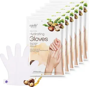 Epielle Hydrating Hand & Foot Masks, Relieve and Soften for Dry, Overworked Skin, Self Care Gifts for Women, Spa Kit, 6 Moisturizing Gloves & 6 Moisturizing Socks (Hydrating Hand Mask 6-Pack)