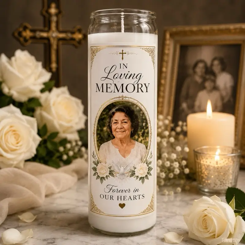 Custom Prayer Candle | Memorial, Pet, Anniversary, Funny & Personalized 7 Day Candle