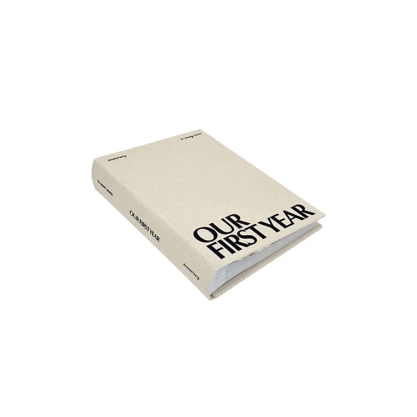 The Ceremony Club Our First Year Photo Album in Classic Linen