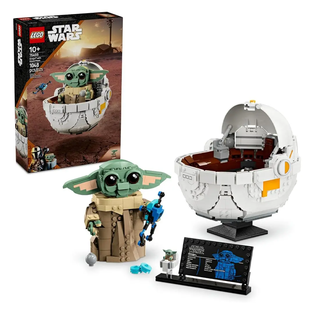 LEGO Star Wars The Mandalorian: Grogu with Hover Pram Buildable Toy Figure (75403)