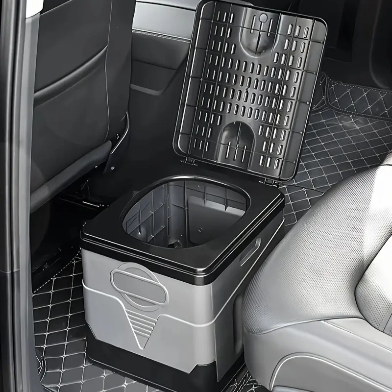 Upgrade XL Portable Toilet for Adults Extra Large Folding Travel Toilet with Lid Compact Potty for Car Hiking Beach Camping Tall Toilets for Adults and Kids Brush