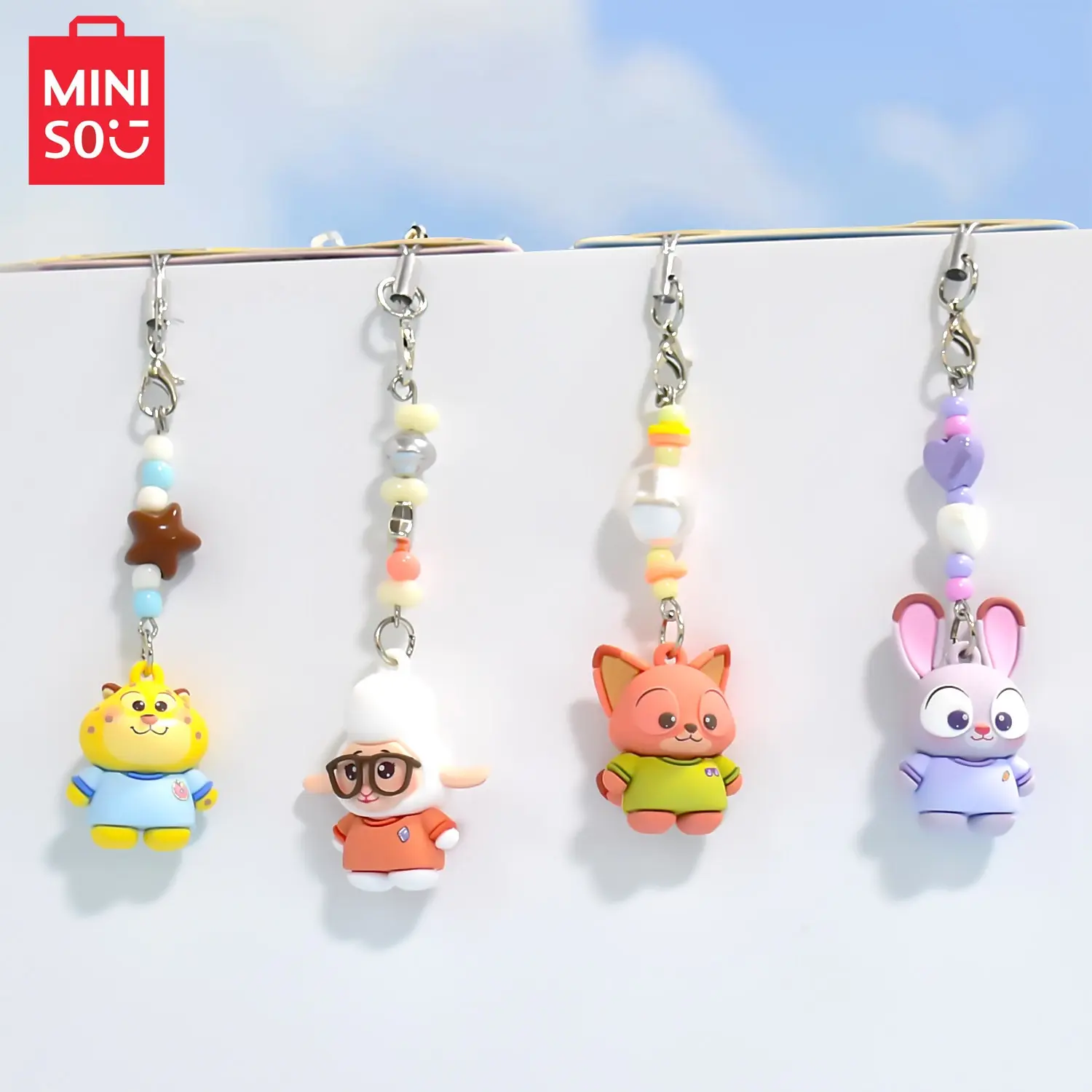 Disney Zootopia Mini Figure Dual Charm, Cute Phone Strap Lanyard Bag Pendant Accessory For Fans & Girls,Bag Charm Decor For Kids & Cartoon Fans Smartphone Cellphone#Summervibes, Back To School