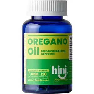 HINI Oregano Oil Softgels 24mg Carvacrol 120 Capsules - Wild Oil of Oregano Supplement for Immune Support Digestive Health Respiratory Wellness Natural Antioxidant Herbal Supplement Non-GMO Made in USA Oil of Oregano Immune Boost