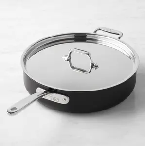All-Clad NS Pro Nonstick Sauté Pan 6-Qt. with Premium PTFE Coating & Ceramic Particles for Easy Release & Scratch-Resistance