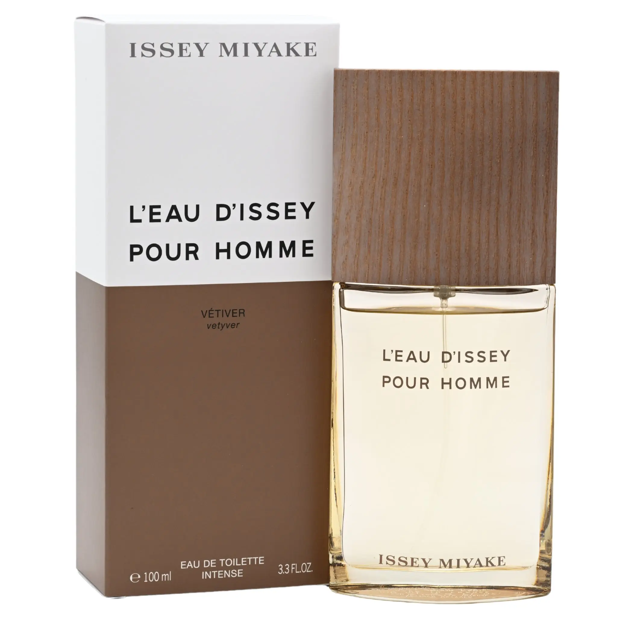Issey Miyake L'eau D'Issey Vetiver EDT Intense Unisex Fragrance - 3.4 fl oz, Spicy Opening, Fresh Depth, Vetiver Base, Elegant Scent, Fragrance Scent Blend, New in Box for Everyday Wear