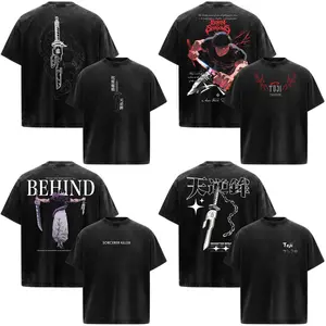 Toji Fushiguro Ver 2 Jujutsu Kaisen JJK Anime Manga Acid Washed 230GSM Heavyweight Cotton T Shirt Collection - Size S to 3XL - Unisex Vintage Streetwear Oversized Crewneck Merch - Gift for Anime Fans
