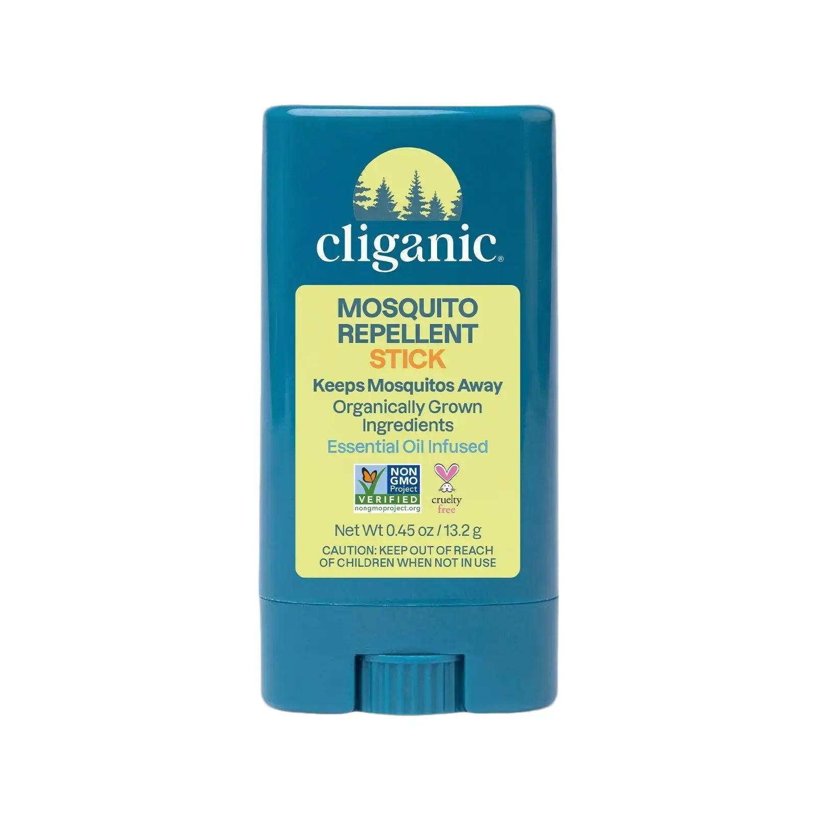 Cliganic Mosquito Repellent Stick for Adults & Kids - 5 Hours of Natural, DEET-Free Protection, Non-GMO Verified, With Organically Grown Ingredients & Essential Oils, Travel-Friendly, Portable, Leakproof