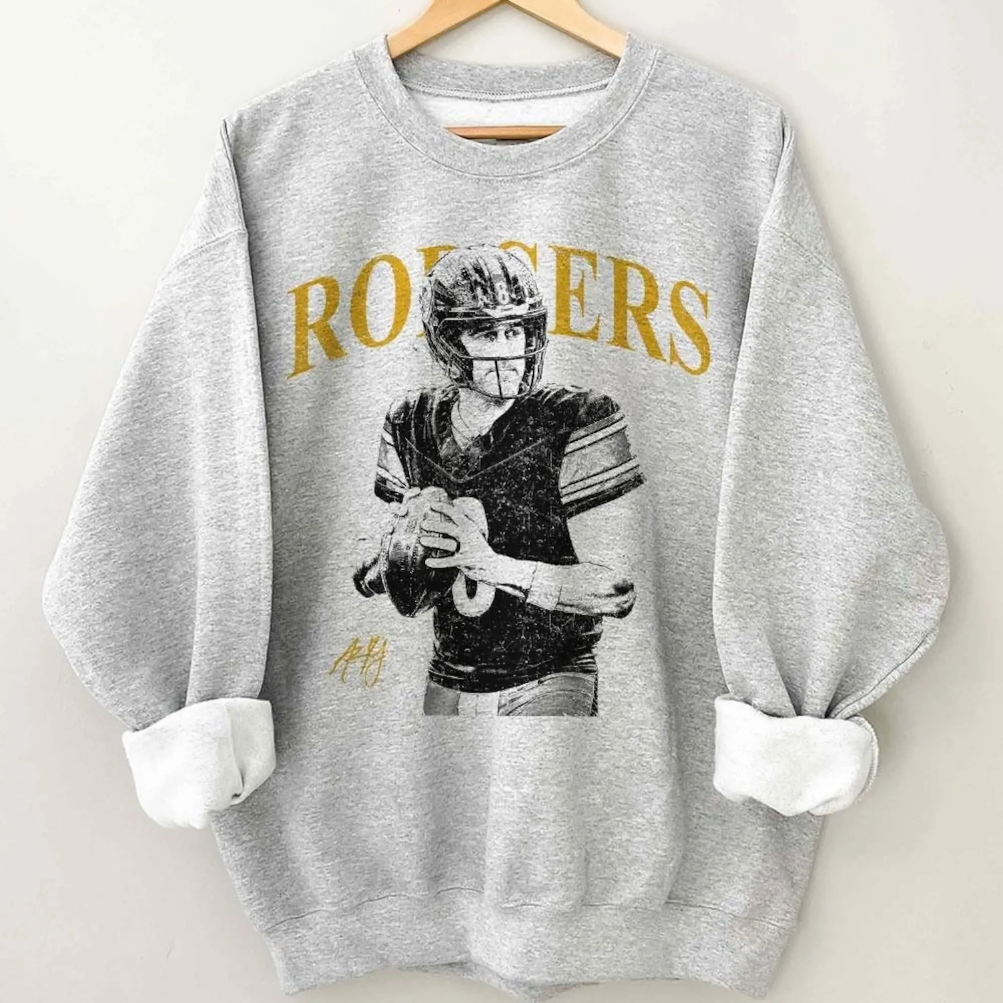 Aaron Rodgers Sweatshirt, Rodgers Football Sweatshirt, Vintage Style SSweatshirtlers Sweatshirt, Game Day Gift For Him
