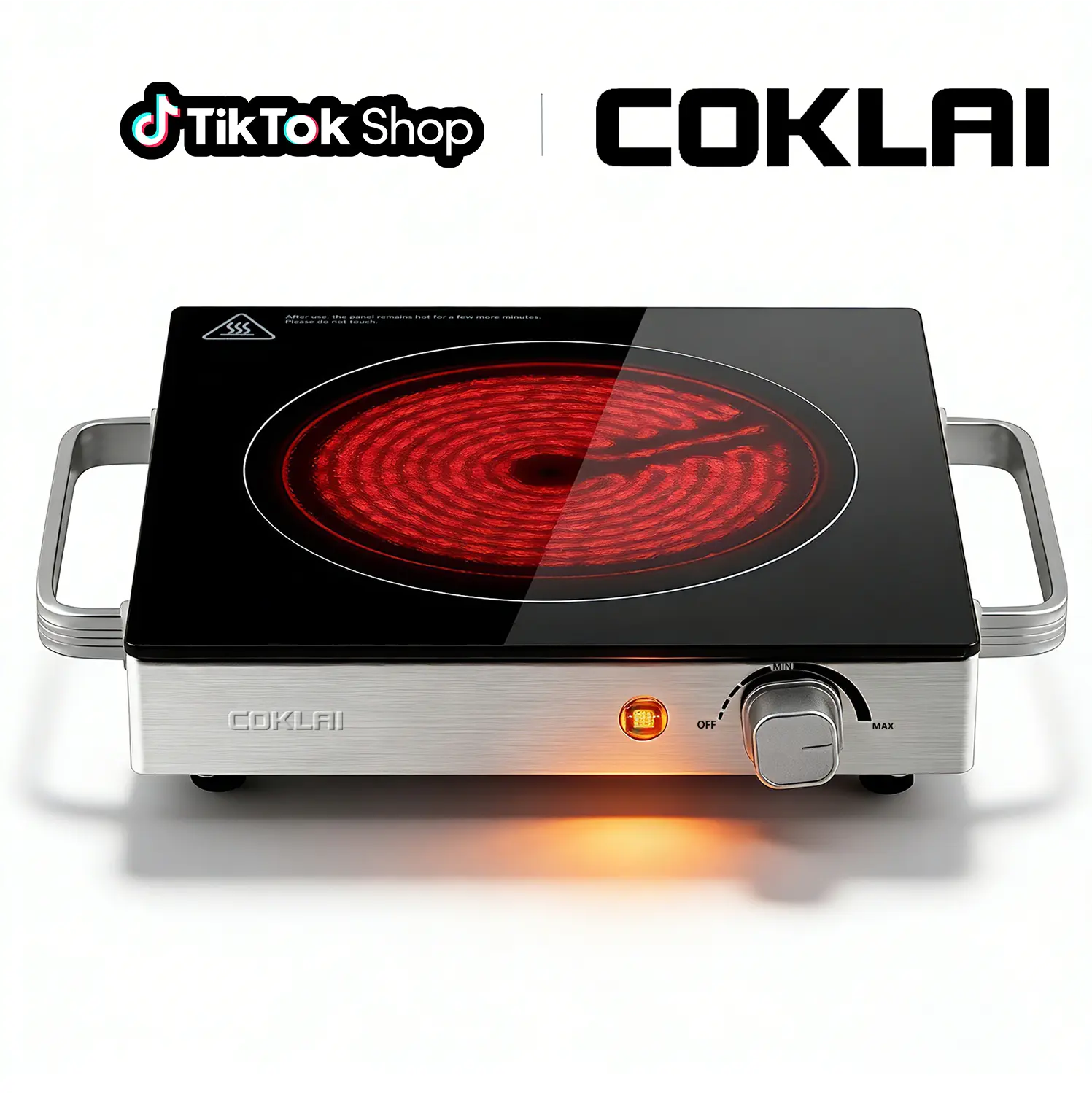 COKLAI Portable Electric Cooking Stove - Single Stainless Steel Induction Cooktop with Temperature Control, Top Touch Operation, Easy-Clean Design for Kitchens, Camping, Dorms Countertop Burner,tiktokshopbacktoschool