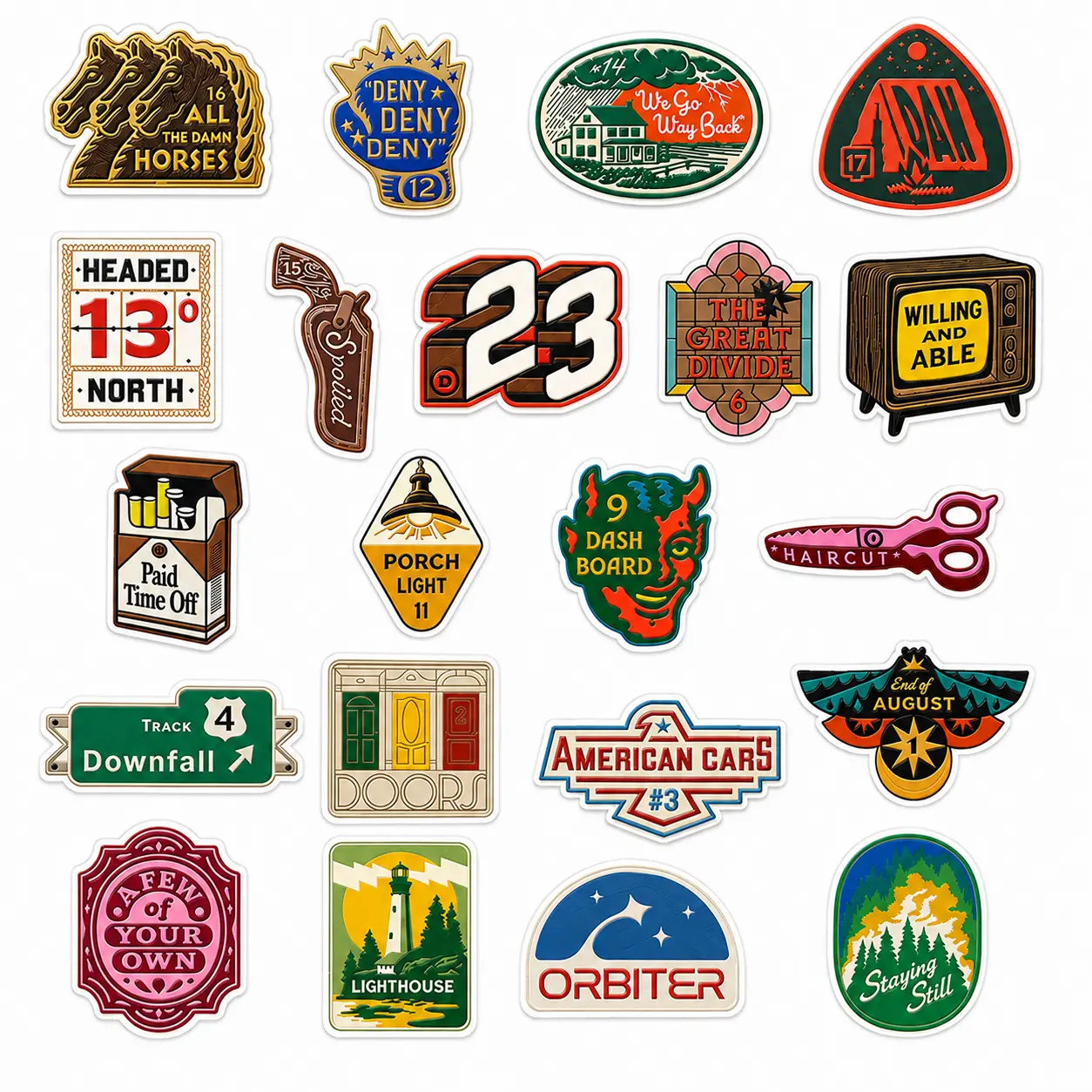 NK Inspired Sticker Pack, The Great Divide Track List Decals, Retro Indie Folk Music Stickers, Concert Fan Gift