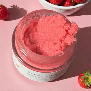 Strawberry Sorbet Sugar Lip Scrub | With Shea Butter, Strawberry Extract, For Exfoliating,Conditioning,Brightening