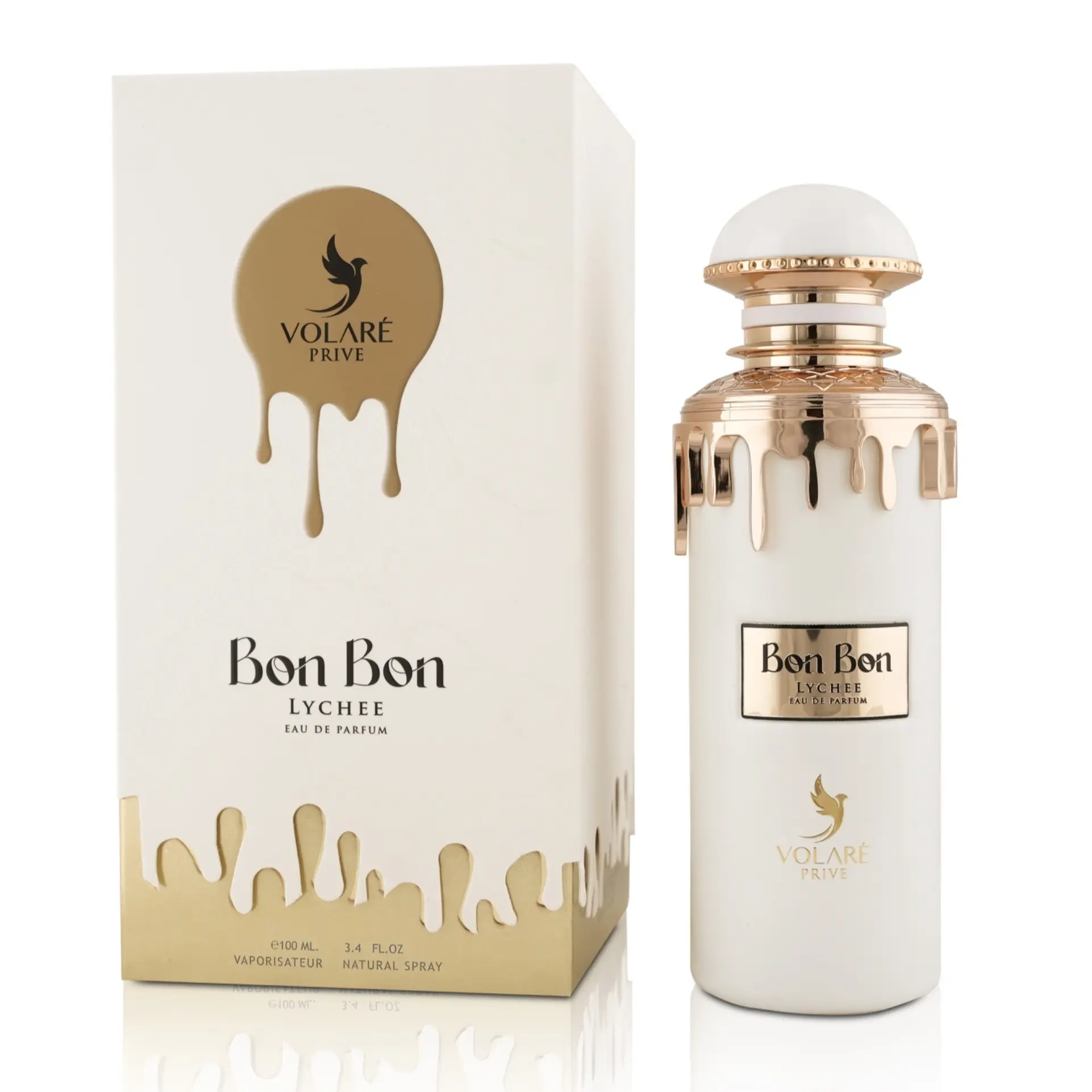 Volare Prive | Bon Bon | Lychee | Unisex Fragrance | 100 ML - 3.4 OZ | Eau De Parfum | Blackcurrant - Lychee & Red apple