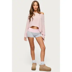 Emmey Contrast Foldover Shorts