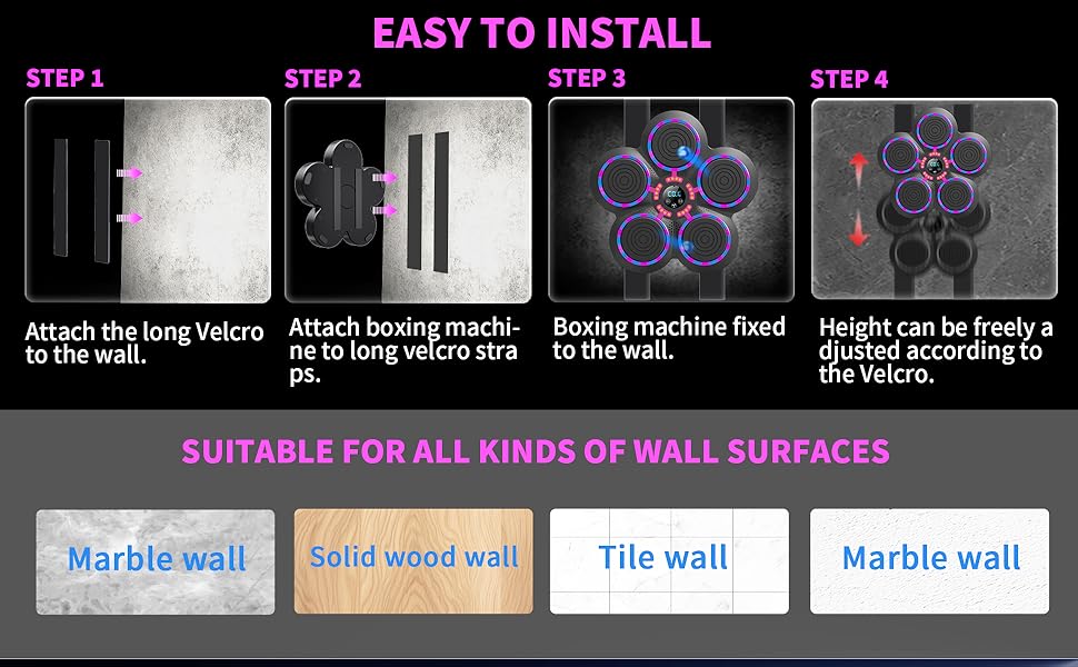 Bluetooth Music Boxing Machine with Gloves, Wall-Mounted Home Workout Target, Type C Charging, Punching Target boxing music machine with gloves for Adults and kids black friday Bluetooth Music Boxing Machine with Gloves, Wall-Mounted Home Workout Target, Type C Charging, Punching Target boxing music machine with gloves for Adults and kids black friday