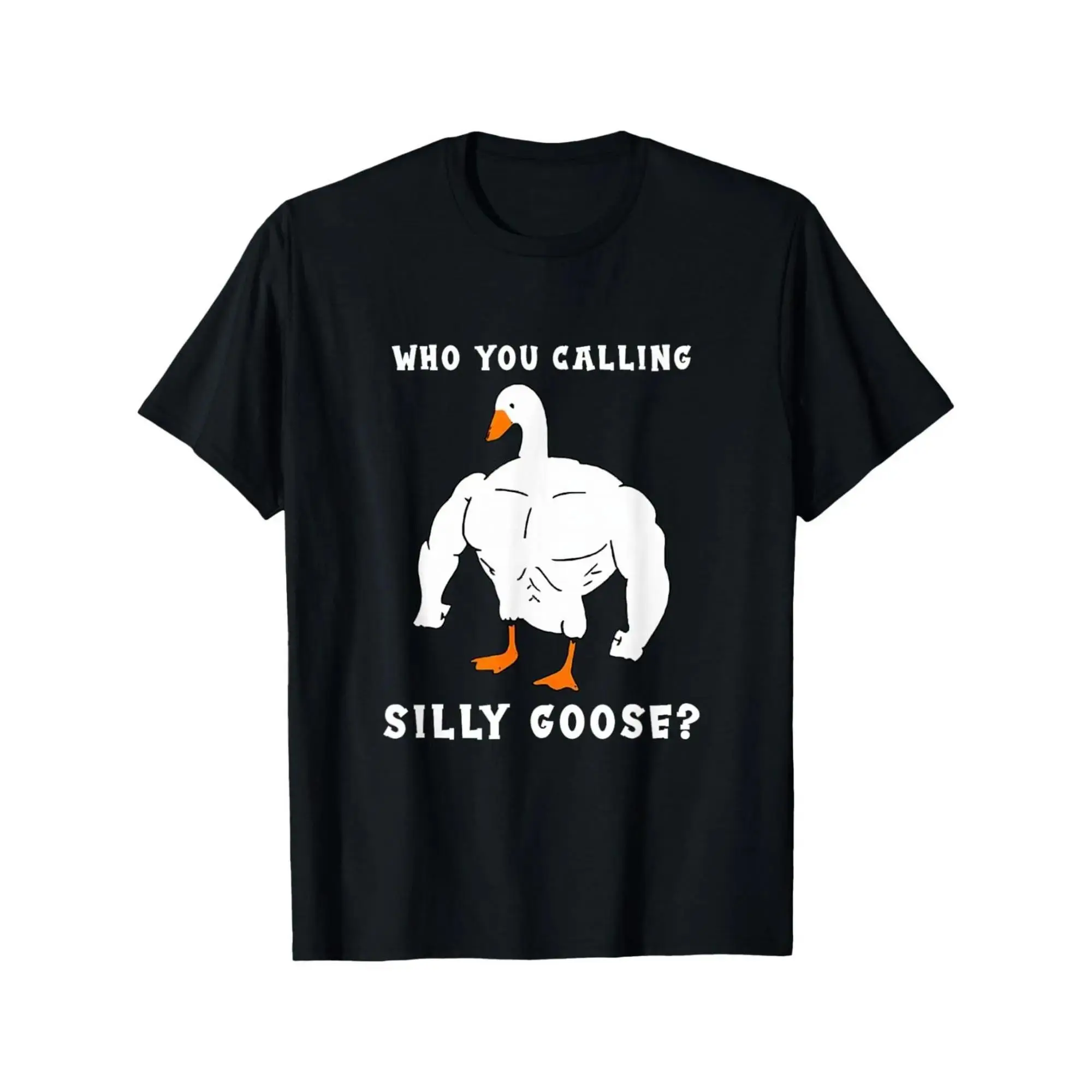 [Casual Style] Silly Goose" Funny Gym Meme T-Shirt, Comfortable Fit,  Muscular Goose Graphic, Ideal For Casual Wear & Holiday Gifts