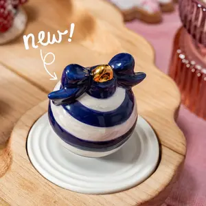 Nora Fleming Mini Deck The Halls Blue Ornament