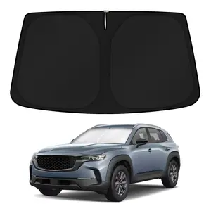Canvcle Windshield Sun Shade for Mazda CX-50 2023-2025 Custom Fit Double Thickness UV Protection Foldable Sun Visor Protector Blocks Rays Keeps Car Cooler
