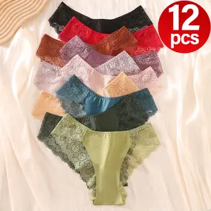 Women’s lace bikini triangle briefs—seamless, suitable for all seasons; a basic everyday piece that is simple, stylish, versatile, soft, breathable, and skin-friendly. Part of our spring women’s underwear collection; close-fitting underwear.