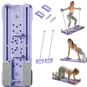 8 In1 Pilates Board for Home Foldable, Automatic Rebound Abdominal Board Portable Pilates Reformer Machine, Pilates Equipment, Foldable Reformer Pilates Machine for Home Workout, Multifunctional Ab Exercise Board, Push-Up Board.at home gym equipment