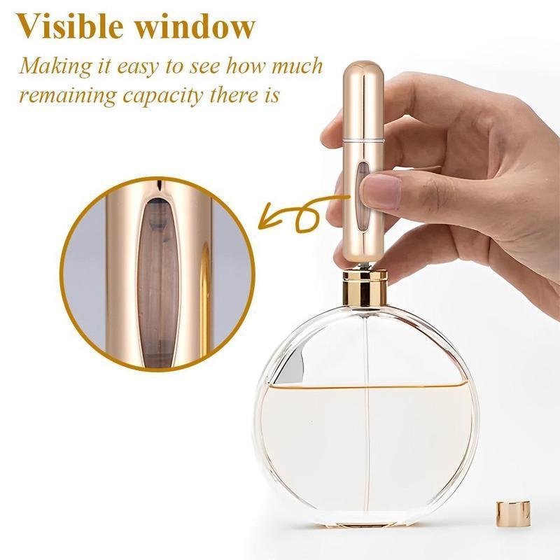 SummerVibes 4PCS 5ML Refillable Perfume Atomizer Travel, Portable Mini Pocket Perfume Atomizer for Travel Accessories Tin Canister Organizer Bottle