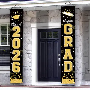 2 Pack Graduation Door Banners - Class of 2026 Graduation Decorations, Graduation Banner & Congrats Grad Banner | Grad Party Decorations 2026, Congratulations Banner for Home Graduation Decor