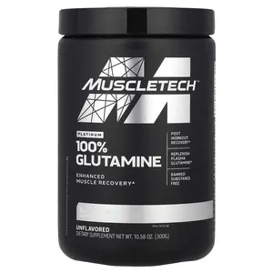 MuscleTech Platinum 100% Glutamine, Unflavored, 10.58 oz (300 g)