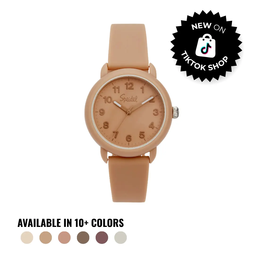 Speidel Eco Nude Watch 34mm | Minimalist Quartz Watch with Soft-Touch Silicone Strap & Easy-Read Dial