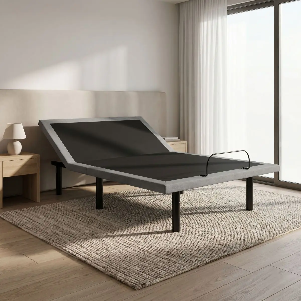 Aobtkel Queen/Full/Twin/ Twin XL Adjustable Bed Frame with Head and Foot Incline, Electric Adjustable Bed Base with Wireless Remote, Quiet Dual Motor, Zero Gravity and Memory Position, Tool-Free Assembly for Bedroom, Black Grey