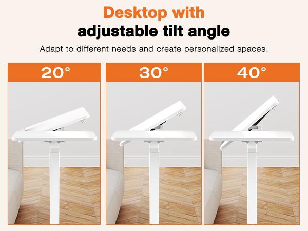 Overbed Bedside Table Adjustable with Wheels, Mobile Standing Stand Up Rolling Laptop PC Desks with Tilting Top Height Tray Side Computer Workstation