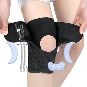 Knee Brace with Side Stabilizers for Meniscal Tear Knee Pain ACL MCL Arthritis Injuries Recovery, Breathable Adjustable Knee Support for Men and Women