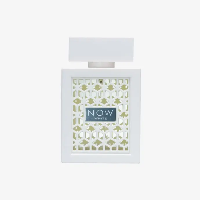 Now White Lattafa 3.4 Oz 100 ml - Unisex Fragrance with Grapefruit Bergamot Green Apple Patchouli Musk Cashmeran Amber Notes