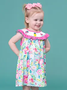Fruity Summer Garden Smocked Dress
