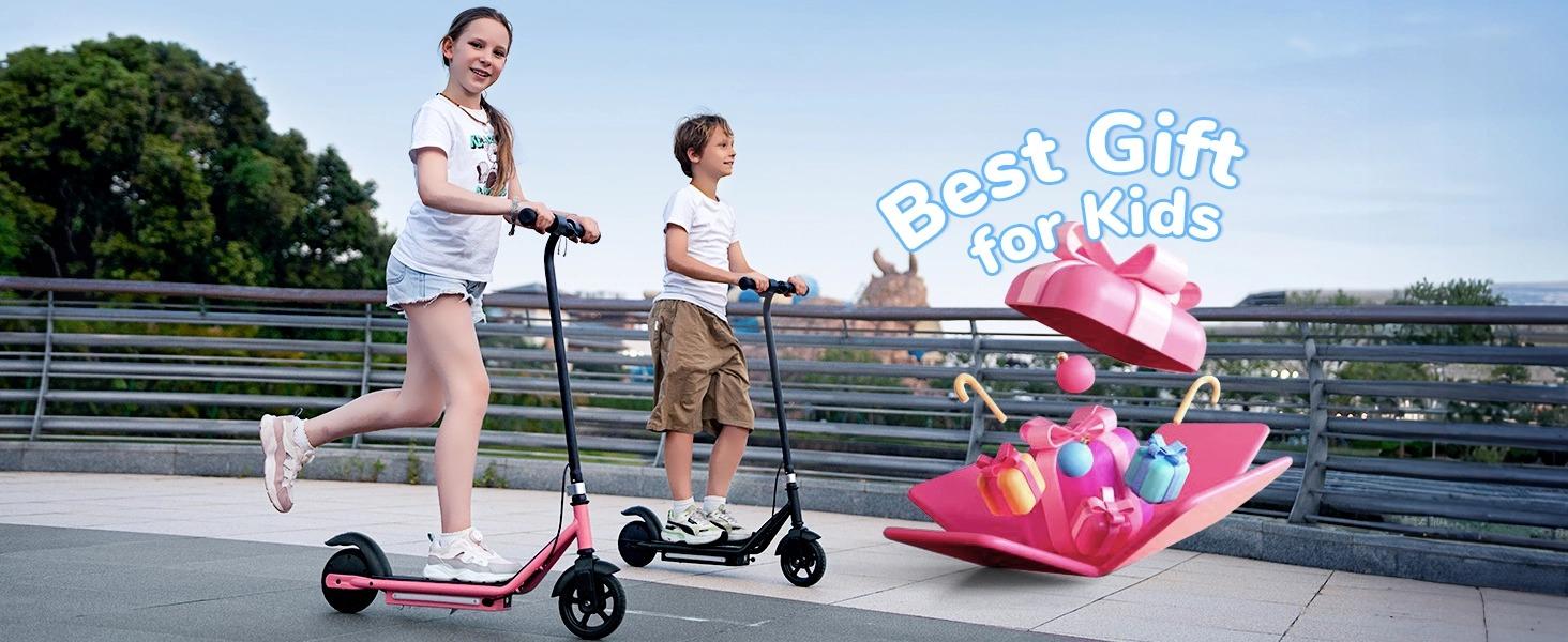 【Kids Love It!】Kids Electric Scooter with LED Display, 6' Solid Tires, 10MPH, 150W Motor, 154lbs Max Load, Electric Kids Scooterwith LED Display for Kids Ages 6-14 【Kids Love It!】Kids Electric Scooter with LED Display, 6' Solid Tires, 10MPH, 150W Motor, 154lbs Max Load, Electric Kids Scooterwith LED Display for Kids Ages 6-14