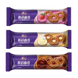 Sandwich Cookies 100g Chocolate & Strawberry Flavors Office Breakfast & Casual Snacks Rich Creamy Filling