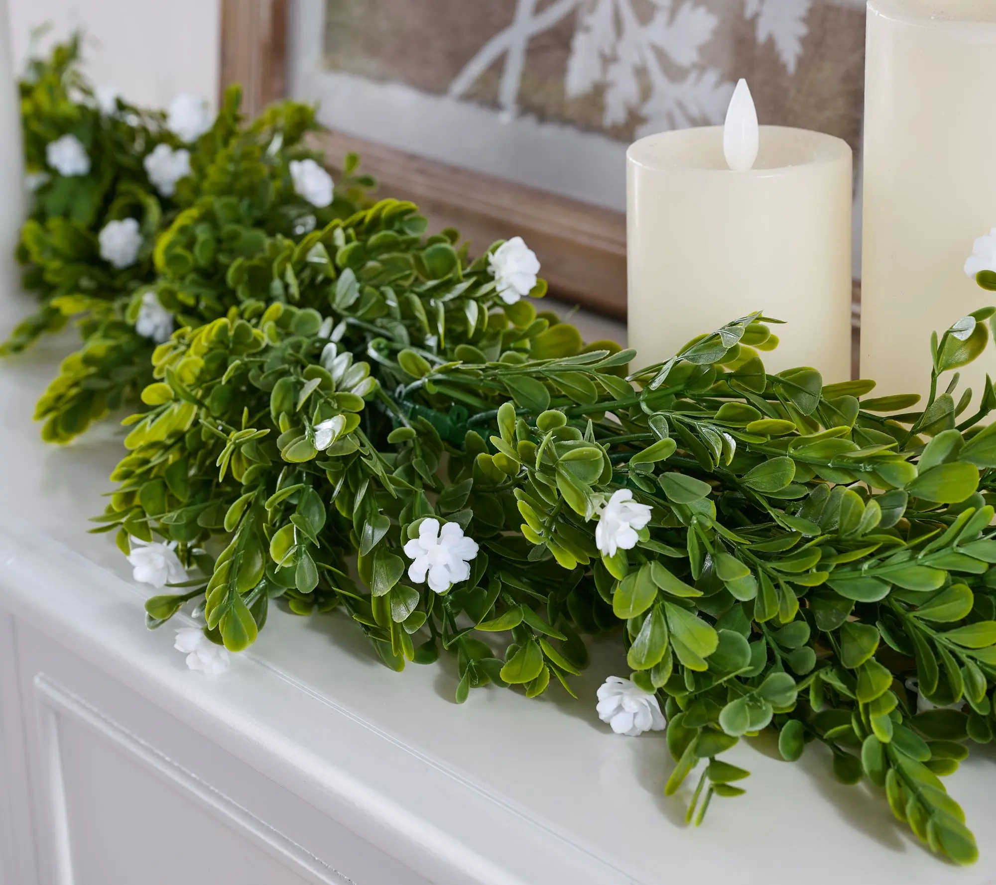 Wicker Park 5' Wispy Floral Indoor/Outdoor Spring Garland