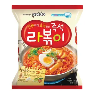Paldo Fun & Yum Rabokki Ramen, Soupless Stir-Fried Noodles with Sweet & Spicy Seasoning Sauce, Tteokbokki Taste, Best Oriental Style Korean Ramyun, Brothless K-Food, 즉석 라볶이, Family Pack (145g x 16) Visit the Paldo Store
