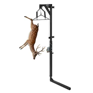Heavy-Duty Deer Hoist Kit with Winch & Gambrel - 500LBS Capacity - 360° Swivel - Adjustable Height - Hitch-Mounted Game Lifter for Truck - Ideal for Skinning, Lifting, Game Processing