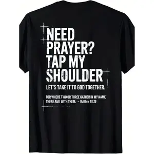 TLXT Need Prayer Tap My Shoulder Bible Verse Christian T-Shirt Eat Sleep Goon Repeat