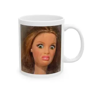 Funny Disgusted Barbie Face Mug – Hilarious Coffee Cup Gift for Mom, Dad, Coworker or Friend ☕😂