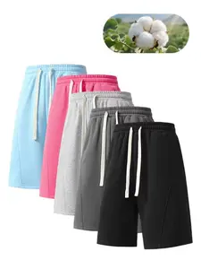 Casual ElasticWaist Beach Shorts for Summer, Breathable Men'sBottoms for Daily Wear Menswear Shorts Pack of 5 5 sense gifts for him Summer swim trunks with quick drying, breathable and icy feel