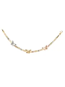 New 7.5-inch gold-plated bracelets with beautiful butterfly or heart designs, also available in other colors. Perfect gift for Valentine's Day.