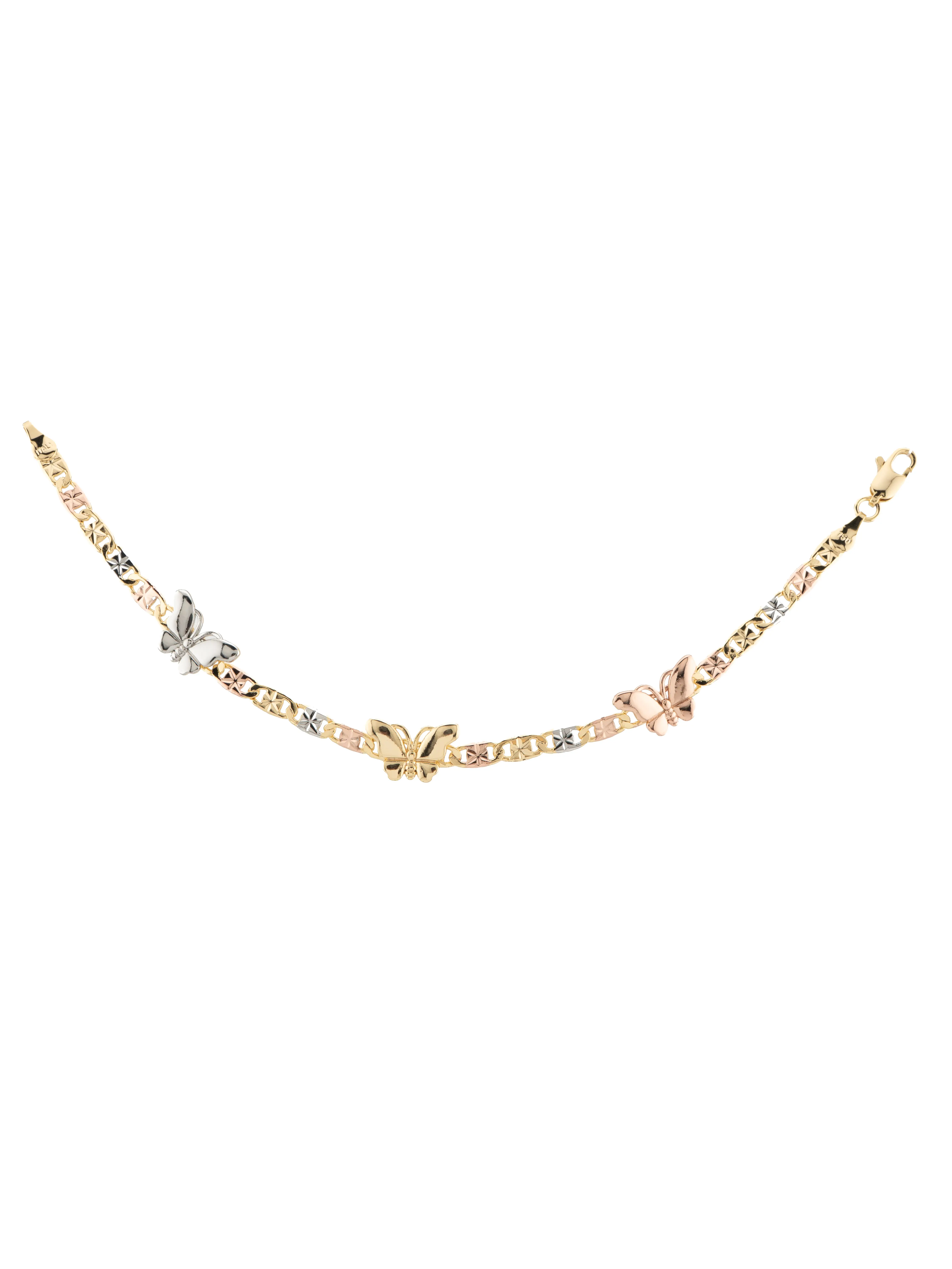 Exquisite Trendy 7.5-in Gold-Plated Bracelets, Butterfly or Heart Designs, Multiple Color Options, Perfect Valentine's Day Gift for Fashion Accessory Lovers, Exquisite Trendy Bracelet